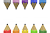 鉛筆｜学習｜字｜カラフル - バックグラウンド｜フリー素材 - 画像サイズ：3,000×2,000ピクセル