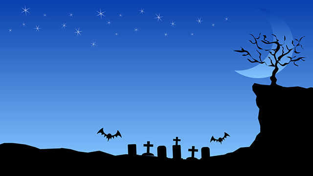 Halloween ｜ Tomb ｜ Midnight --Background / Photos / Wallpapers / Desktop Pictures / Free Backgrounds --Full HD Size: 1,920 × 1,080 pixels