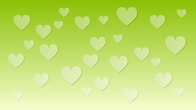 Green ｜ Heartmark ｜ Gradient --Background / Photo / Wallpaper / Desktop picture / Free background --Full HD size: 1,920 × 1,080 pixels