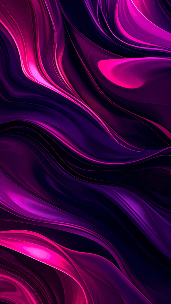 High-quality background illustration (free material OK for commercial use) that is perfect for smartphone wallpapers with purple and magenta abstract gradients flowing like waves