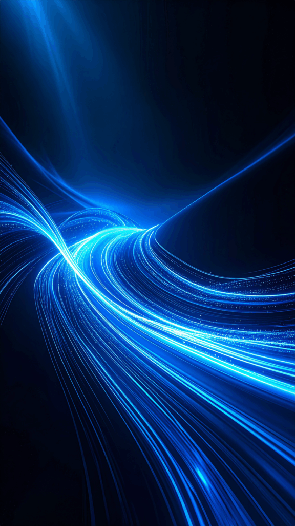 A futuristic abstract background with blue light lines. High-quality free material perfect for smartphone wallpapers.
