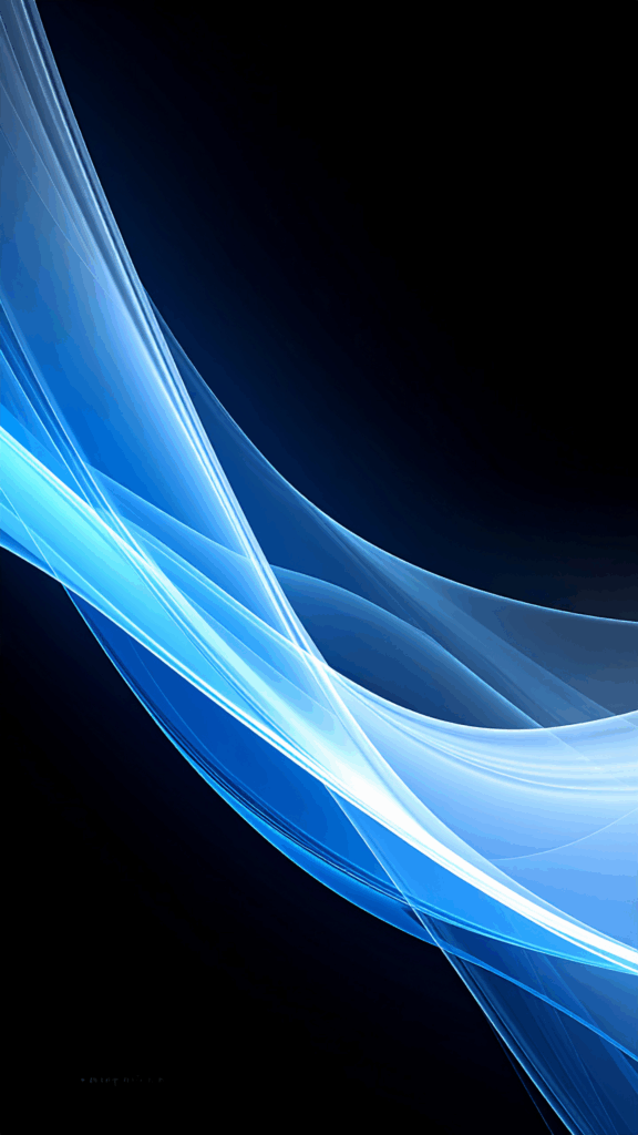 A transparent abstract background with blue light waves. High-quality free material perfect for smartphone wallpapers.