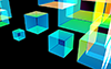 青｜立体｜グラデーション - バックグラウンド｜フリー素材 - フルHDサイズ：1,920×1,200ピクセル