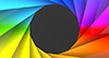 Rainbow Color ｜ Rotating-Center --Background ｜ Free Material ―― 4K Size: 4,096 × 2,160 pixels