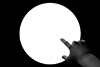 Circle ｜ Pointing ｜ Hand ｜ Black --Background ｜ Free material --Image size: 3,000 x 2,000 pixels