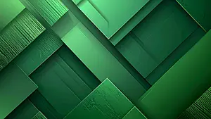 Modern architectural geometric background layering green tiles of different textures like wood and stone