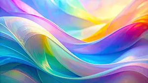 Abstract background of smooth, silky texture with pastel rainbow gradient