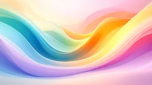 淡い黄色や水色やピンクのパステルカラーが緩やかに流れるシンプルで美しい抽象的な背景
