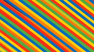 Colorful stripe pattern with vivid colors like red, blue, yellow, and green aligned diagonally
