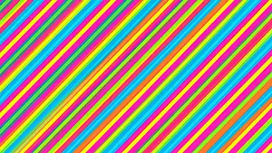 ピンクや黄色や水色などのビビッドな虹色が斜めのストライプ模様になっているポップな背景
