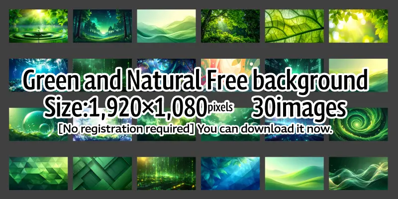 Thumbnail collection of free green and nature background images. Stylish, commercial-use backgrounds for presentations and documents.